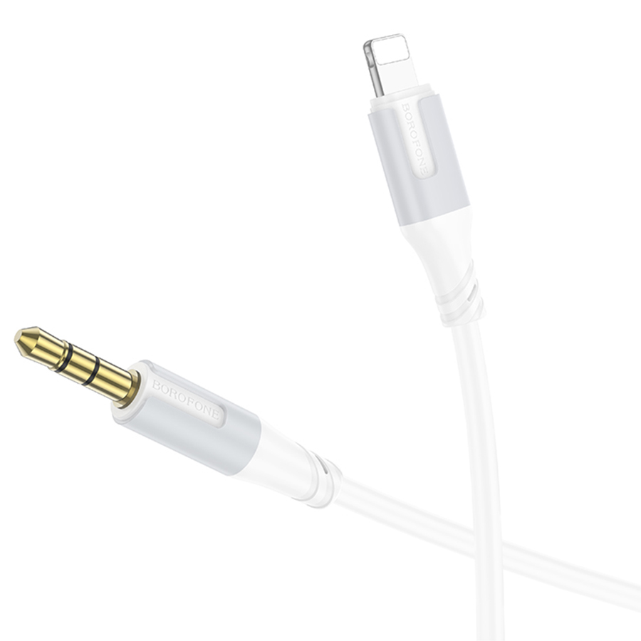 Аудиокабель BOROFONE BL19 Creator AUX Jack 3,5 (m) - Lightning (m), 1 м, белый фото