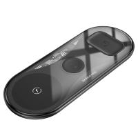 Беспроводное зарядное устройство BOROFONE BQ19 Powerful 3-in-1 для iPhone+Airpods+Apple Watch, 3A, 5W/7.5W/10W/15W, черный фото