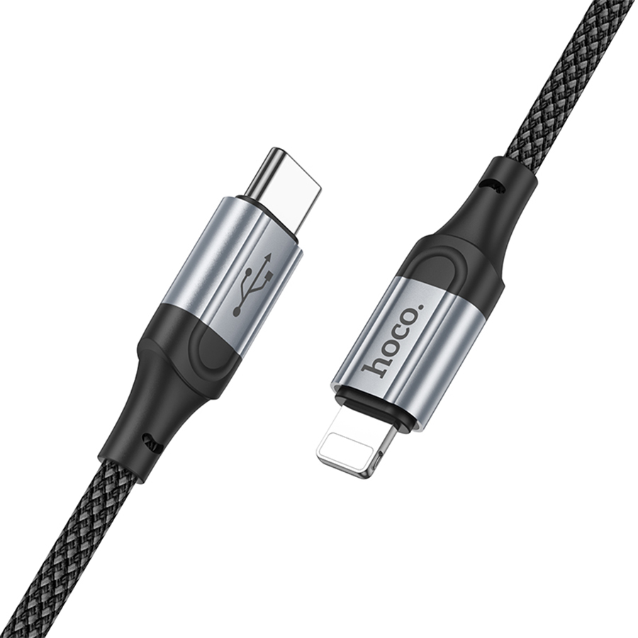Кабель USB-C HOCO X102 Fresh Type-C - Lightning, 27W, 1 м, черный фото