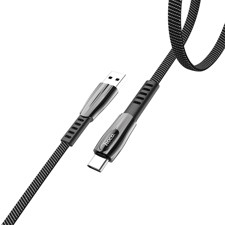 Кабель USB HOCO U70 Splendor USB - Type-C, 3A, 1.2 м, темно-серый оптом недорого с доставкой Кабель USB HOCO U70 Splendor USB - Type-C, 3A, 1.2 м, темно-серый фото