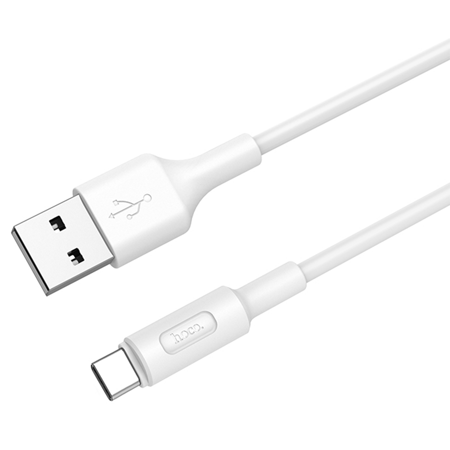 Кабель USB HOCO X25 Soarer USB - Type-C, 2А, 1 м, белый фото
