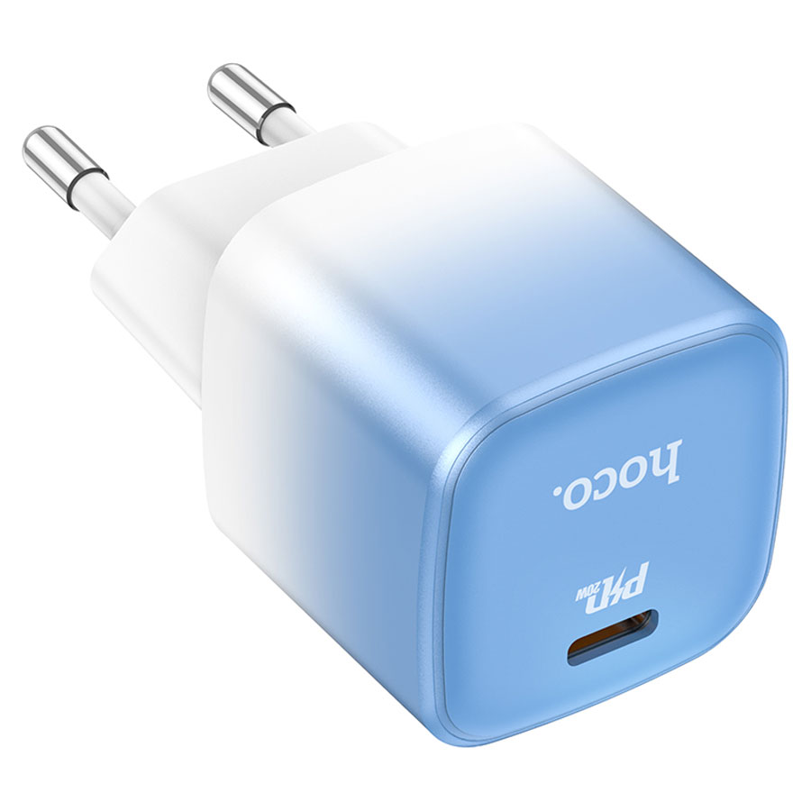 Сетевое зарядное устройство HOCO C101A 1xUSB-C, 3.0A, 20W, синий фото