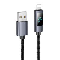 Кабель USB HOCO X112 Favor USB - Lightning, 2.4А, 1 м, черный фото