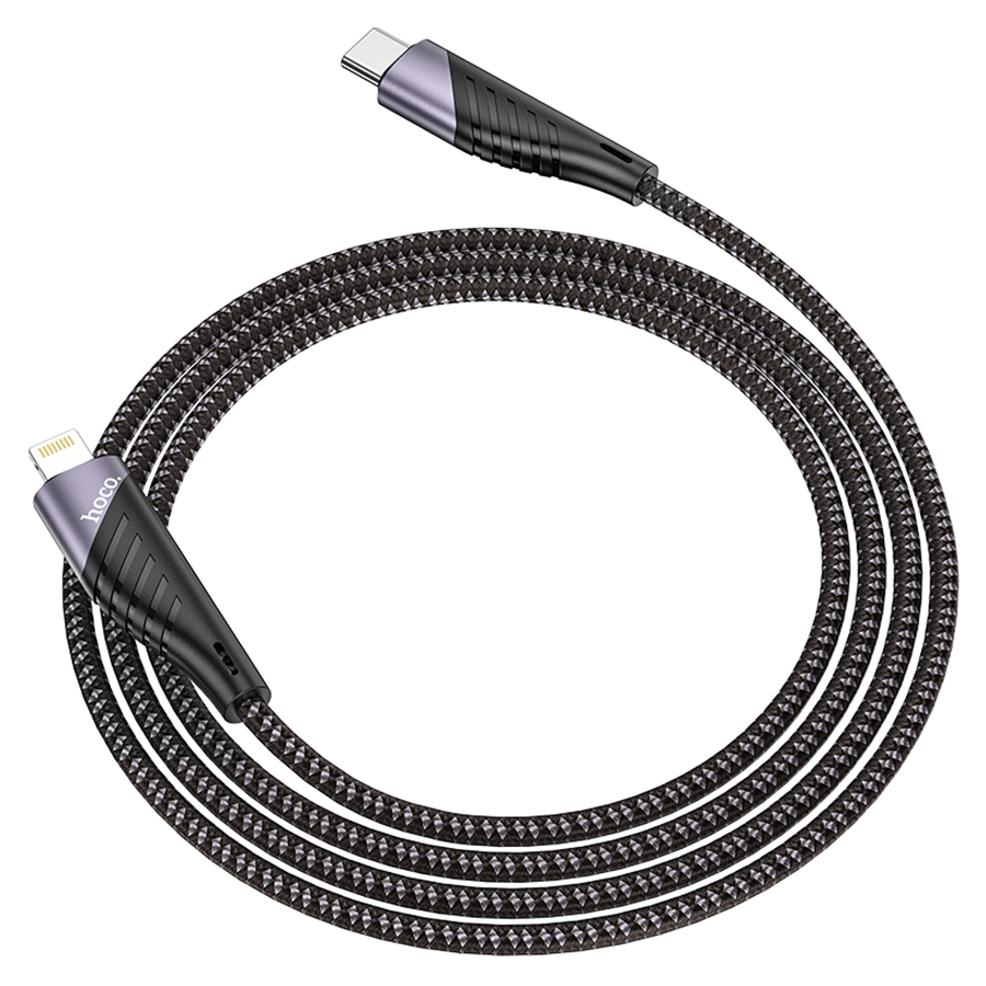 Кабель USB-C HOCO U95 Freeway Type-C - Lightning, 20W, 1.2 м, черный фото