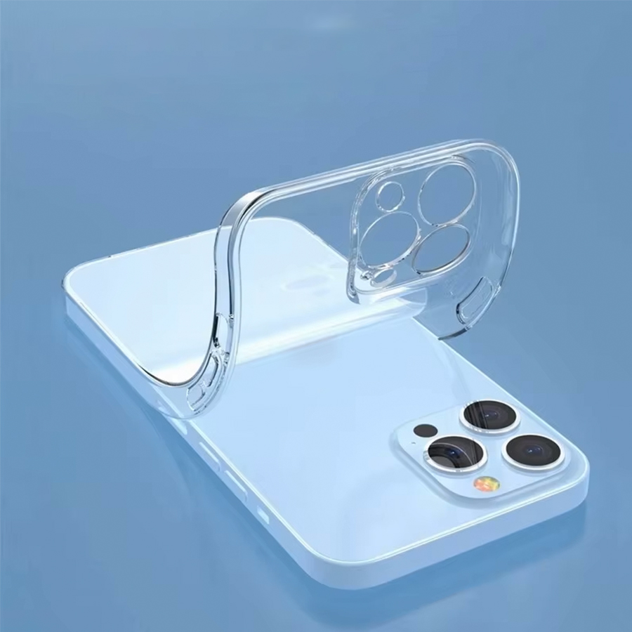 Чехол Clear Case силиконовый с защитой камеры для iPhone 12 Pro 6.1", прозрачный фото