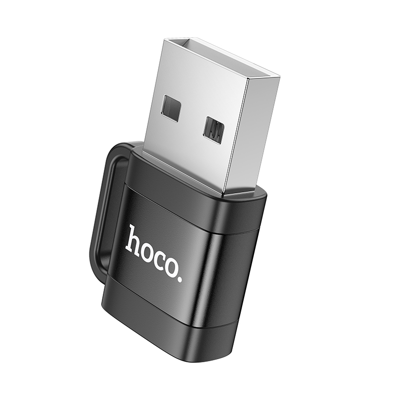 Переходник/Адаптер HOCO UA31D USB (m) - Type-C (f), черный фото