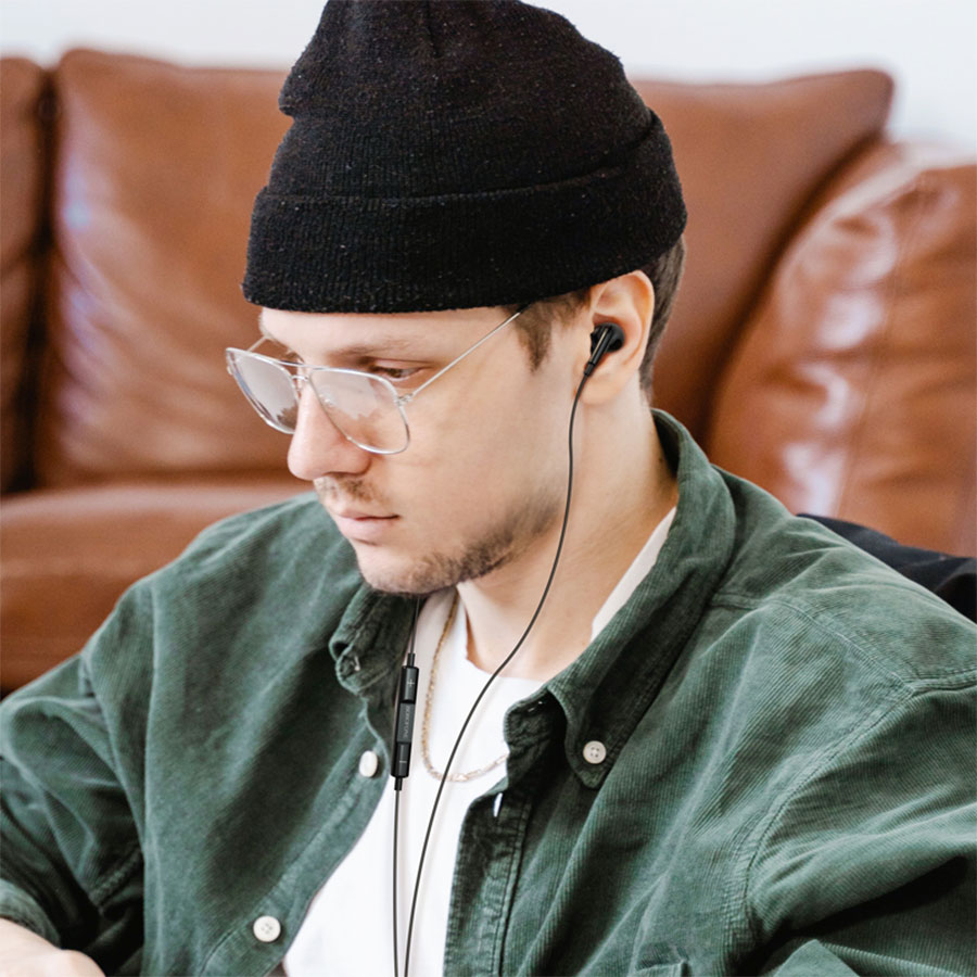 Проводные наушники BOROFONE BM85 Max Native, Lightning, 1.2 м, черный фото