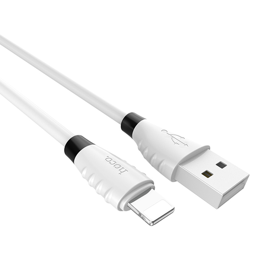 Кабель USB HOCO X27 Excellent USB - Lightning, 2.4А, 1.2 м, белый фото