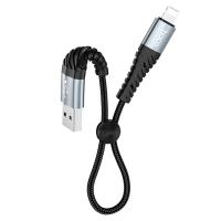 Кабель USB HOCO X38 Cool USB - Lightning, 2.4А, 25 см, черный фото