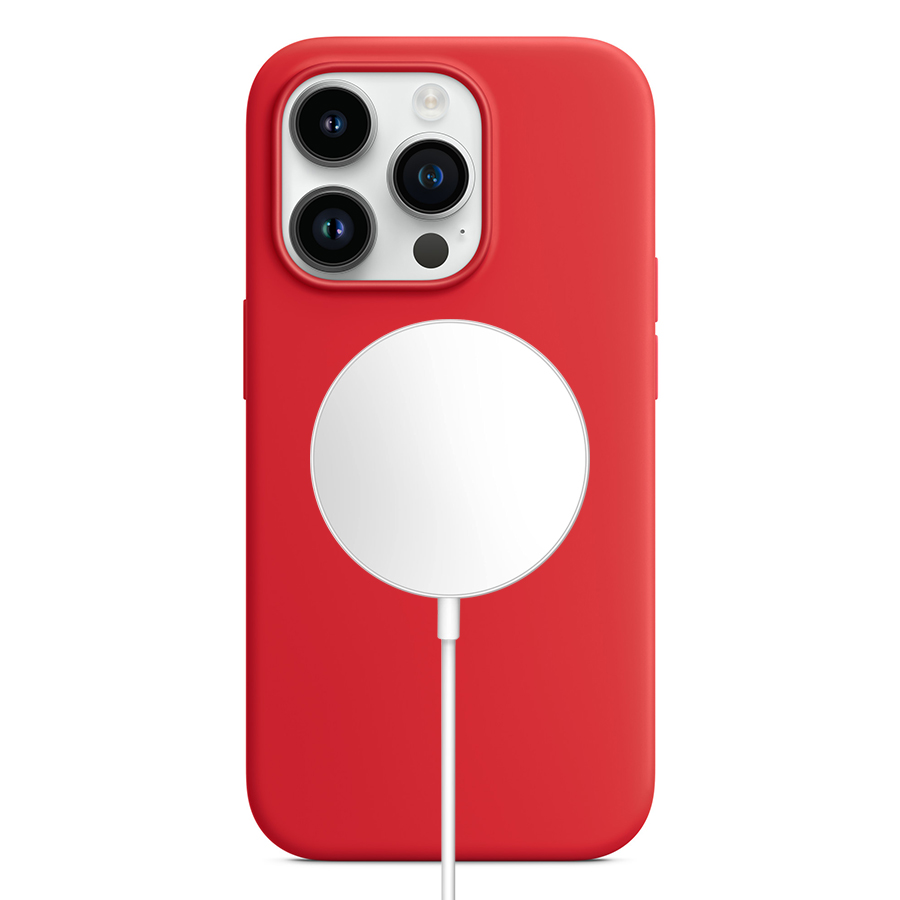 Чехол Silicone Case with MagSafe и Анимация цвета для iPhone 12/12 Pro 6.1", красный (2) фото