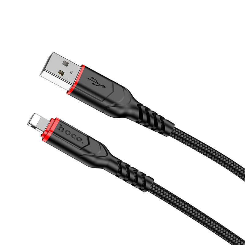 Кабель USB HOCO X59 Victory USB - Lightning, 2.4А, 3 м, черный фото