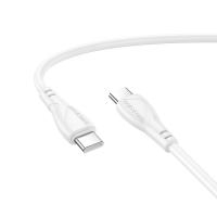 Кабель USB-C BOROFONE BX121 Energy Type-C - Type-C, 3A, 60W, 1 м, белый фото
