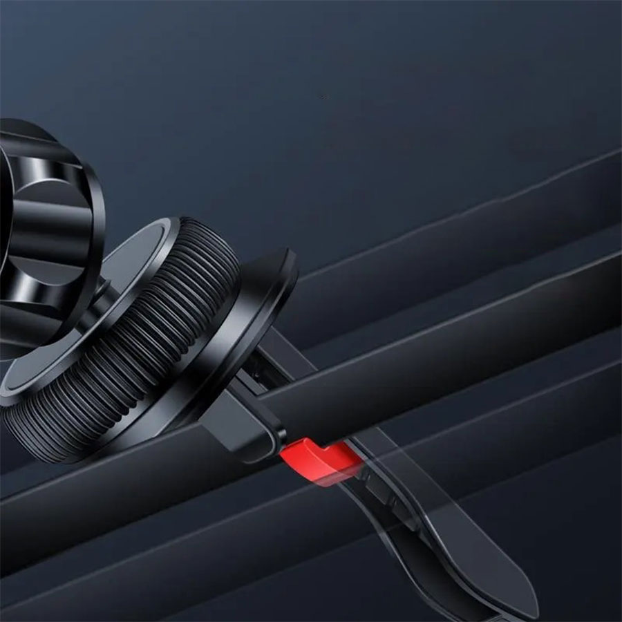 Автомобильный держатель JMARY MH-78, магнитный, на воздуховод, серый металлик фото