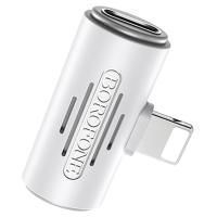 Переходник/Адаптер BOROFONE BV6 Comfortable 2 в 1 Lightning (m) - Dual Lightning (f), белый фото