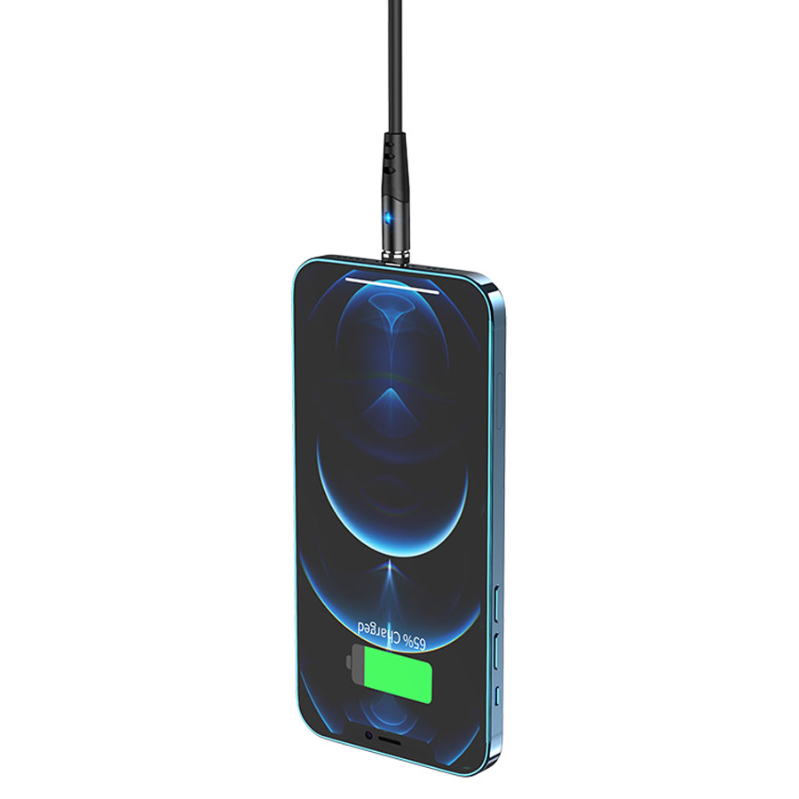 Кабель USB HOCO X60 Honorific USB - Lightning магнитный, 2А, 1 м, черный фото