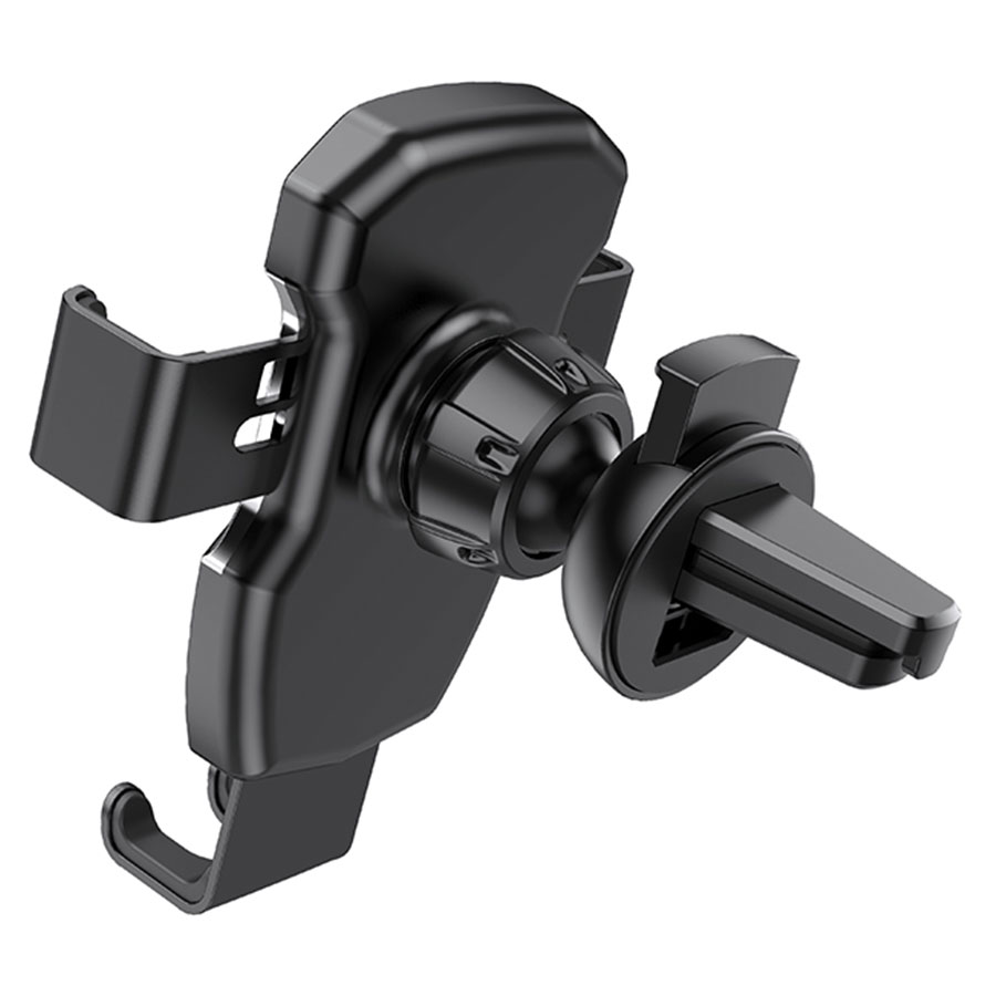 Автомобильный держатель BOROFONE BH55 Fenix, зажимной, на воздуховод, черный+серебрянный фото