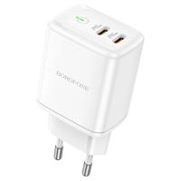 Сетевое зарядное устройство BOROFONE BN9 Reacher 2xUSB-C, 35W, белый фото