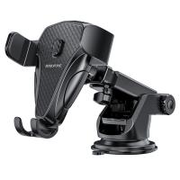 Автомобильный держатель BOROFONE BH38 Magic, зажимной, на приборная панель/лобовое стекло, черный фото