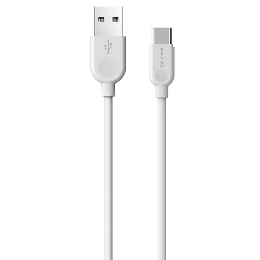 Кабель USB BOROFONE BX14 LinkJet USB - Type-C, 2.4А, 1 м, белый фото