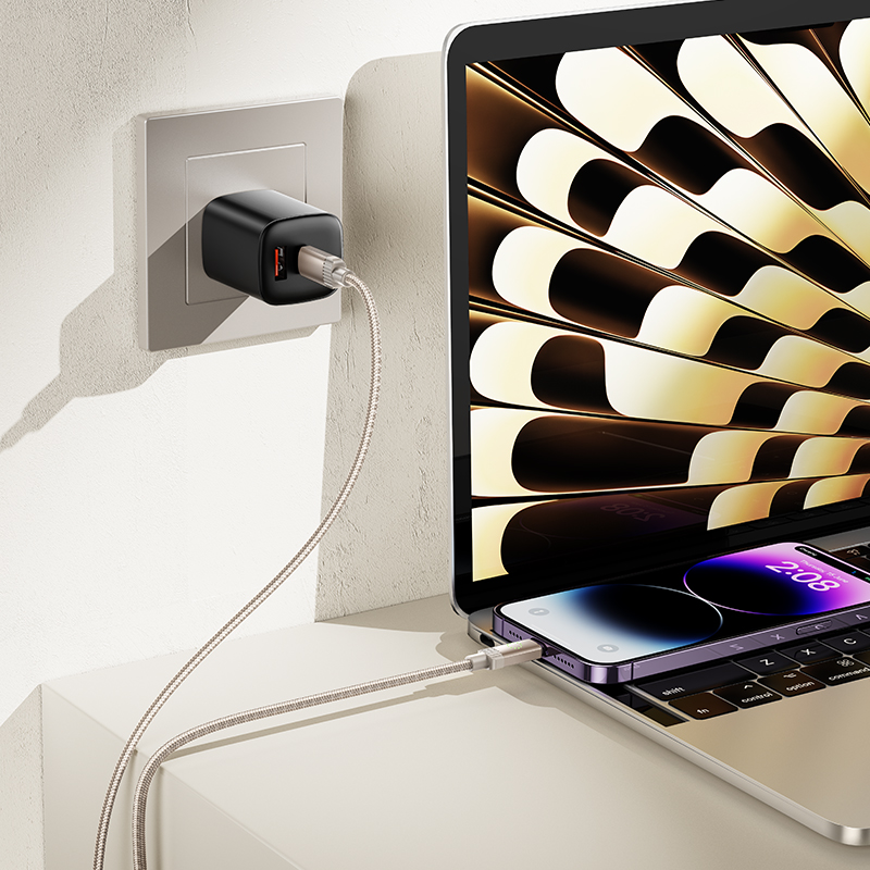 Кабель USB-C HOCO X117 Star Type-C - Lightning, 27W, 1 м, золотой фото