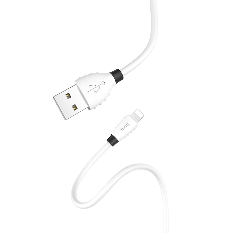 Кабель USB HOCO X27 Excellent USB - Lightning, 2.4А, 1.2 м, белый фото