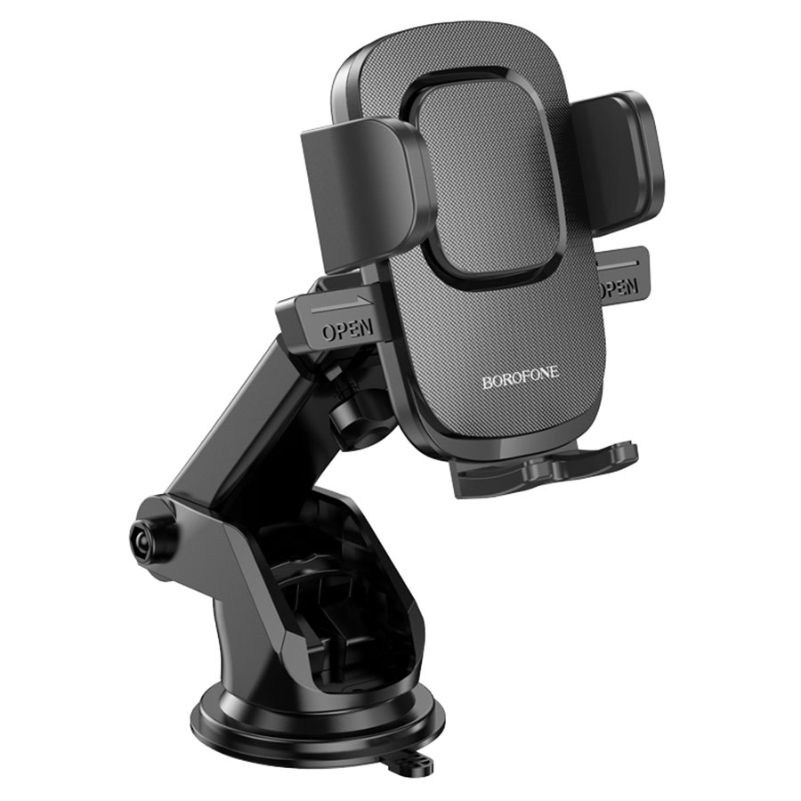 Автомобильный держатель BOROFONE BH60 Dainty, зажимной, на приборная панель/лобовое стекло, черный фото