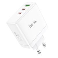 Сетевое зарядное устройство HOCO N30 Glory 1xUSB + 2xUSB-C, 65W, белый фото