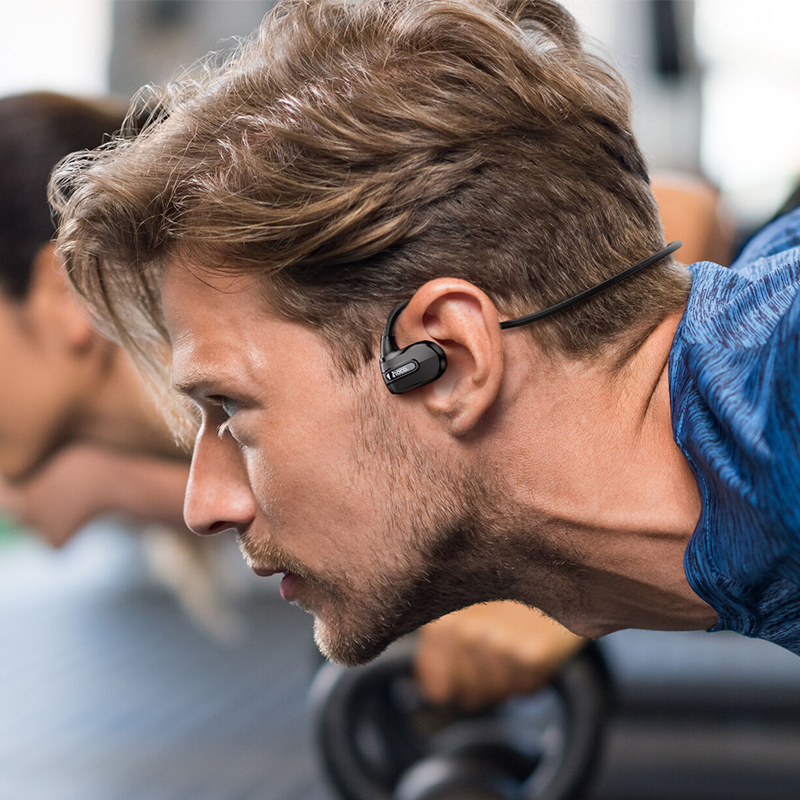 Беспроводные наушники для спорта HOCO ES63 Graceful air, Bluetooth, черный фото