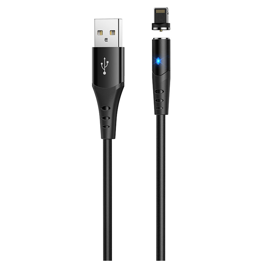 Кабель USB HOCO X60 Honorific USB - Lightning магнитный, 2А, 1 м, черный фото