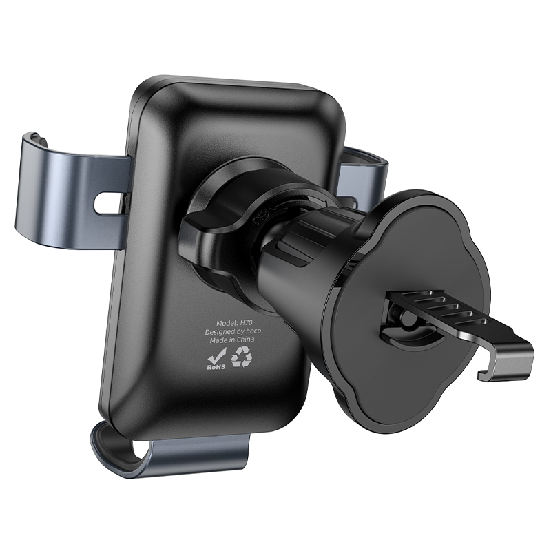 Автомобильный держатель HOCO H70 Gamble , зажимной, на воздуховод, черный фото