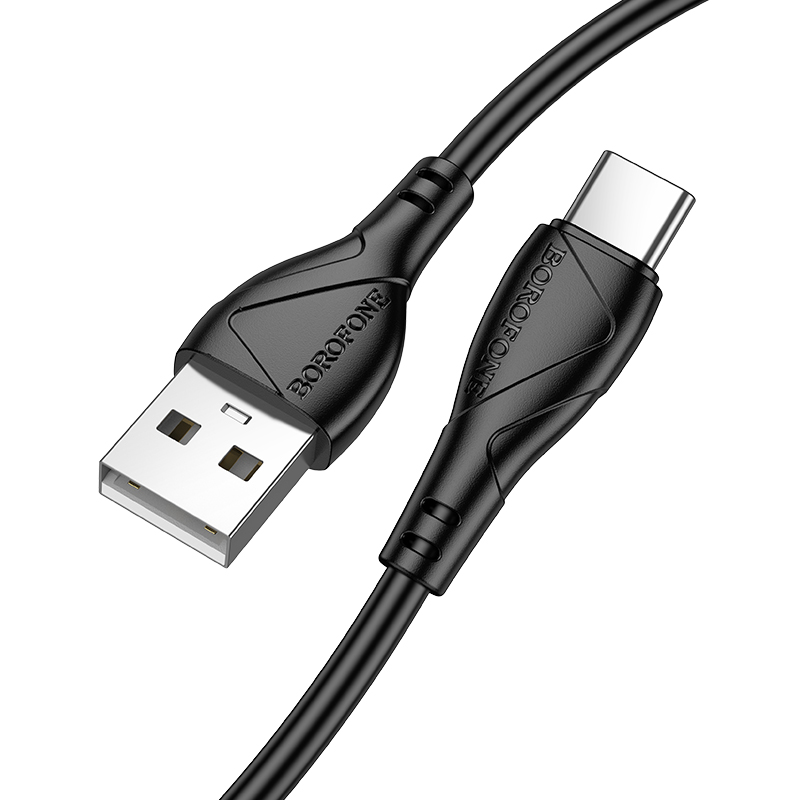 Кабель USB BOROFONE BX121 Energy USB - Type-C, 3A, 1 м, черный фото