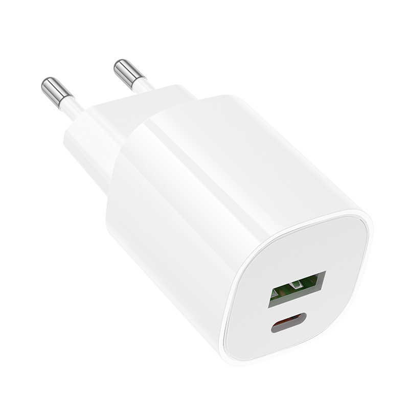 Сетевое зарядное устройство BOROFONE BA104A Pudding 1xUSB + 1xUSB-C, 3A, 20W, белый фото