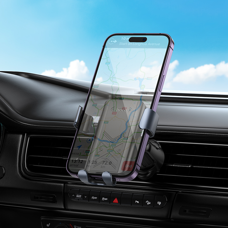 Автомобильный держатель HOCO H70 Gamble , зажимной, на воздуховод, черный фото