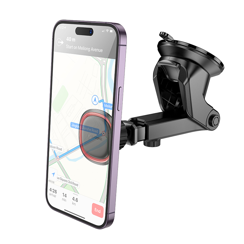 Автомобильный держатель BOROFONE BH125 Roman, магнитный, на приборную панель, черный+красный фото