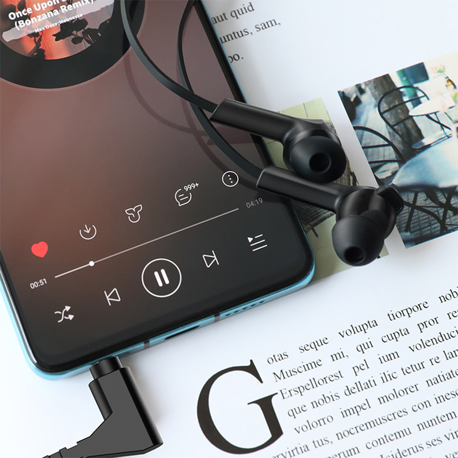 Проводные наушники HOCO M72 Admire, Jack 3.5mm, 1.2 м, черный фото