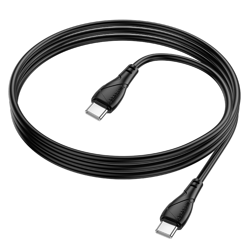 Кабель USB-C BOROFONE BX121 Energy Type-C - Type-C, 3A, 60W, 1 м, черный фото