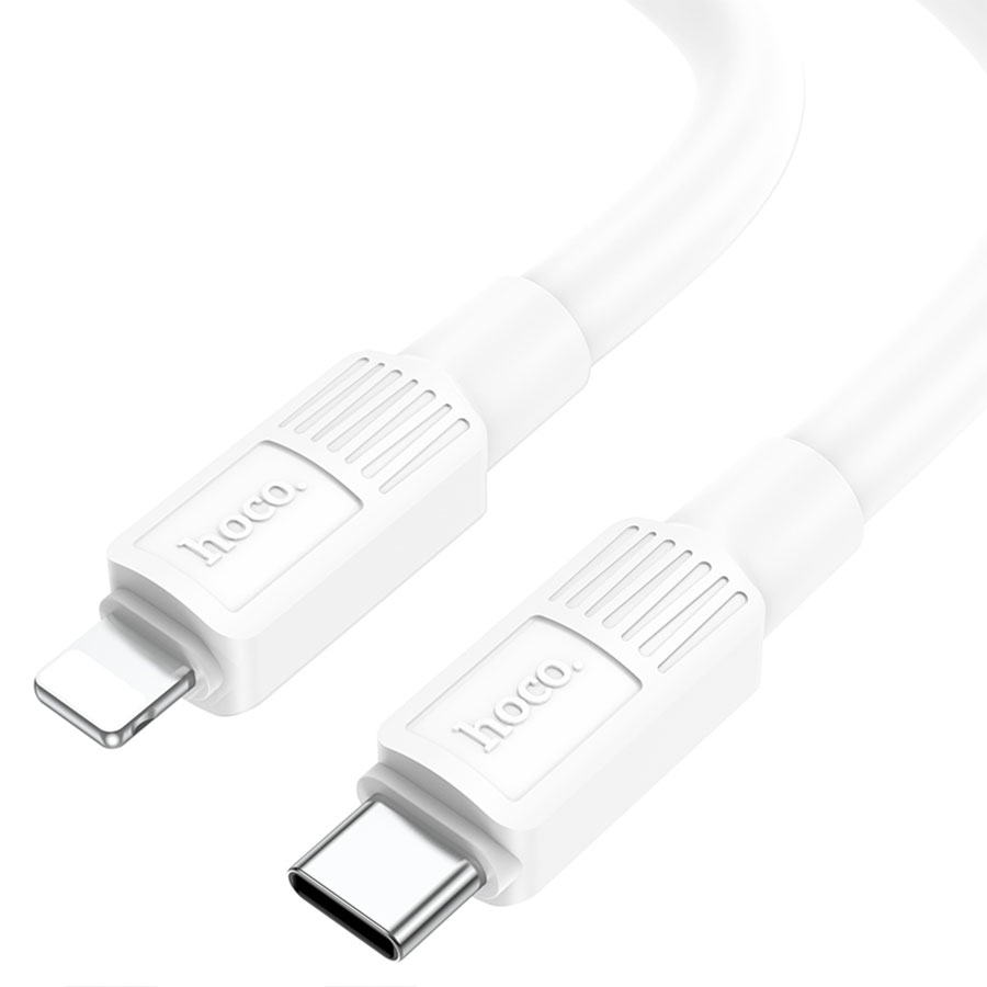 Кабель USB-C HOCO X84 Solid Type-C - Lightning, 2.4А, 20W, 1 м, белый оптом недорого с доставкой Кабель USB-C HOCO X84 Solid Type-C - Lightning, 2.4А, 20W, 1 м, белый фото