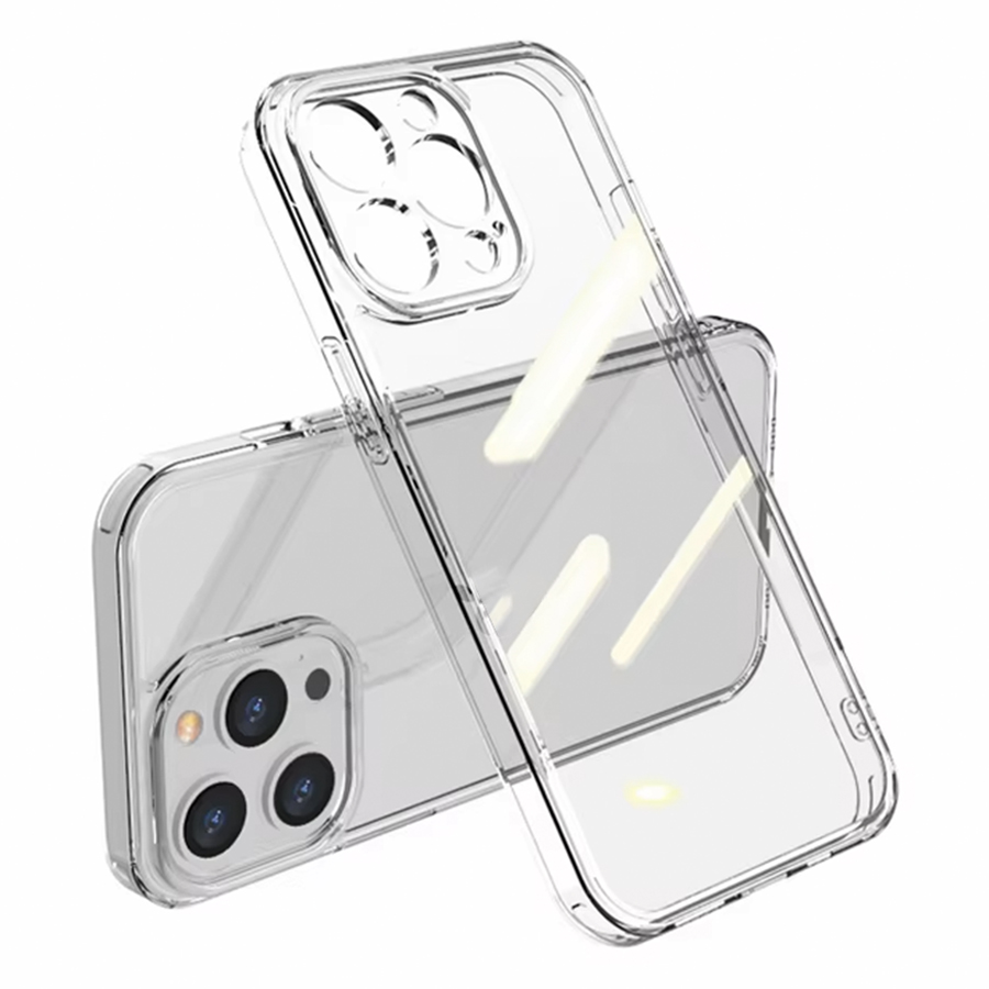 Чехол Clear Case силиконовый с защитой камеры для iPhone 14 Pro 6.1", прозрачный фото