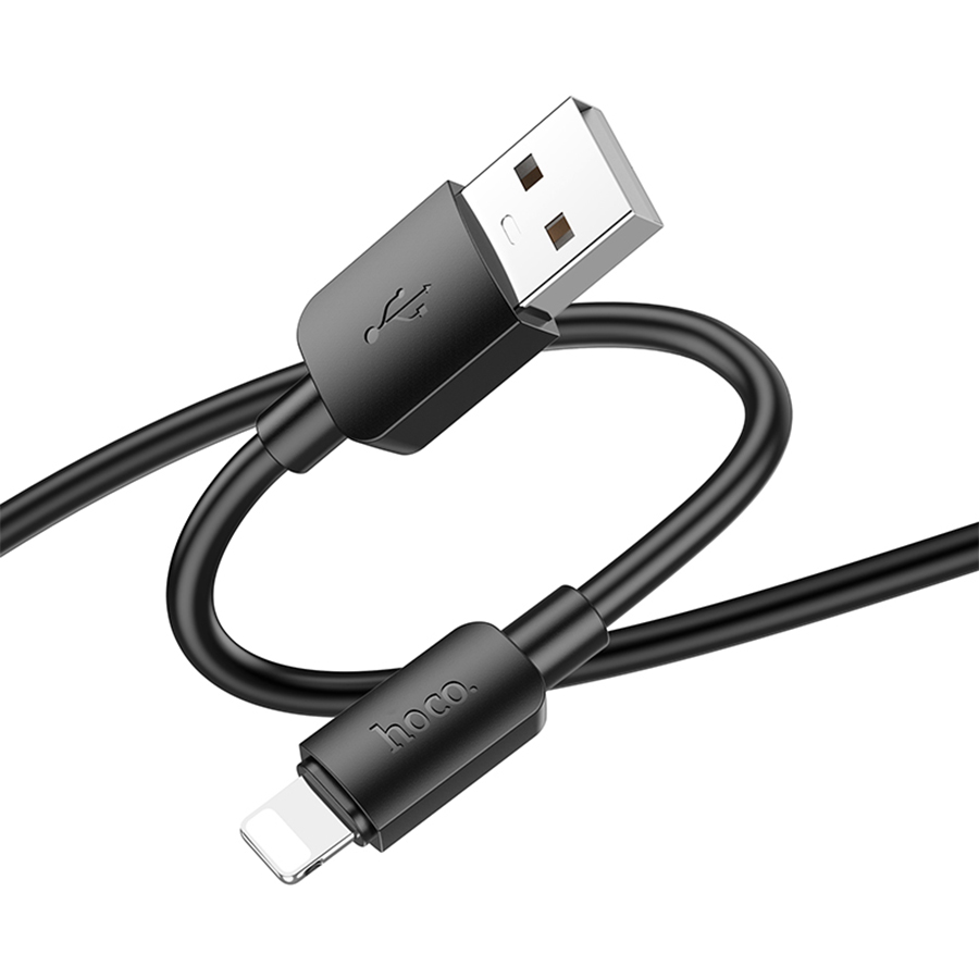 Кабель USB HOCO X96 Hyper USB - Lightning, 2.4А, 1 м, черный фото