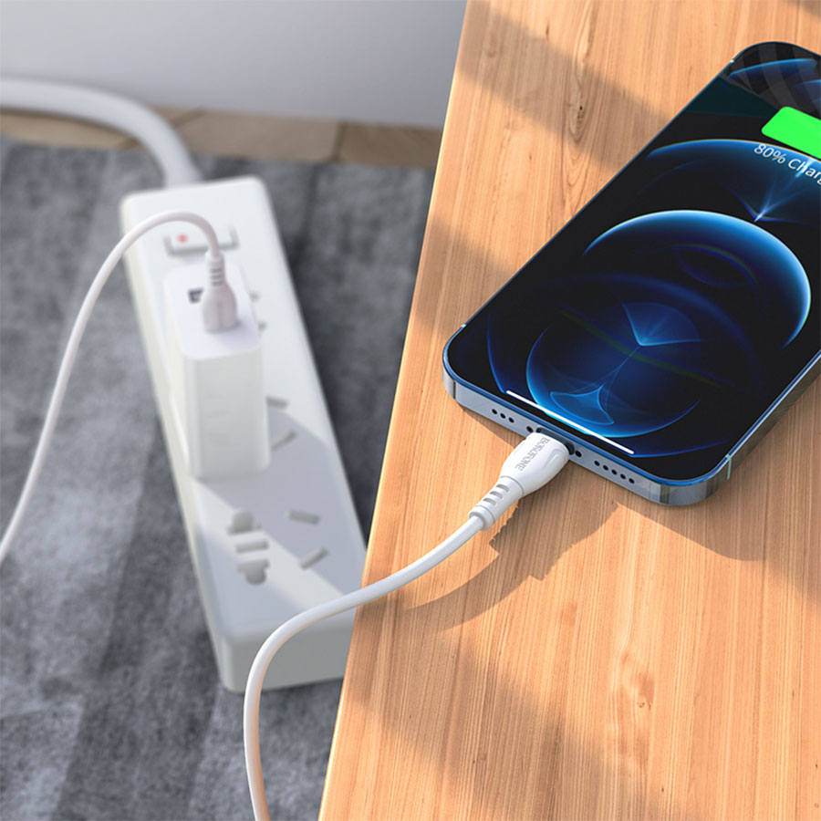 Кабель USB-C BOROFONE BX51 Triumph Type-C - Lightning, 2.4А, 1 м, белый фото