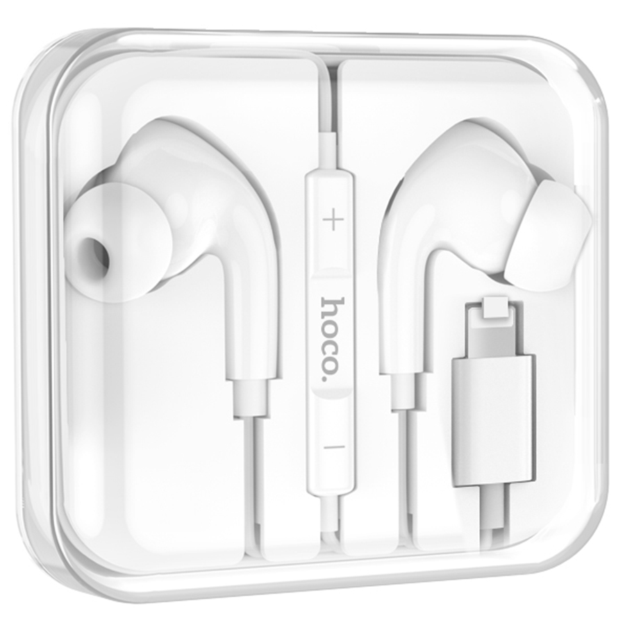 Проводные наушники HOCO M111 Pro Primero, Lightning, 1.2 м, белый фото