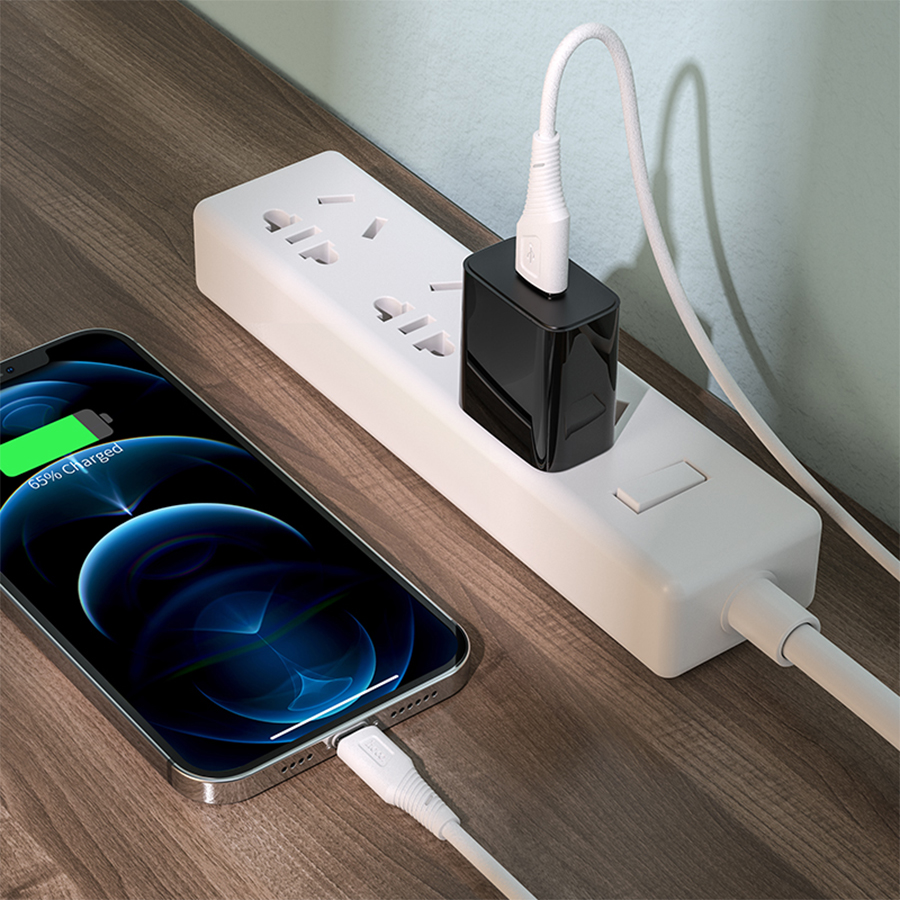 Кабель USB HOCO X58 Airy USB - Lightning, 2.4А, 1 м, белый фото