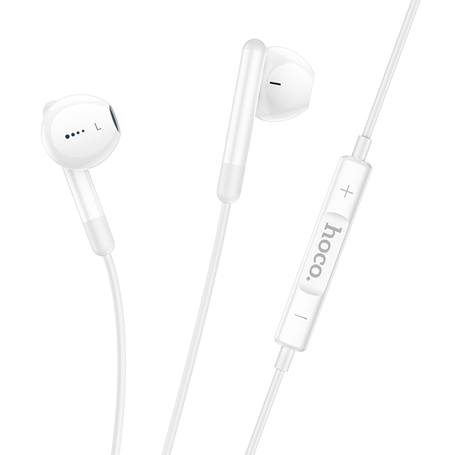 Проводные наушники HOCO M93 Wire control, Type-C, 1.2 м, белый фото
