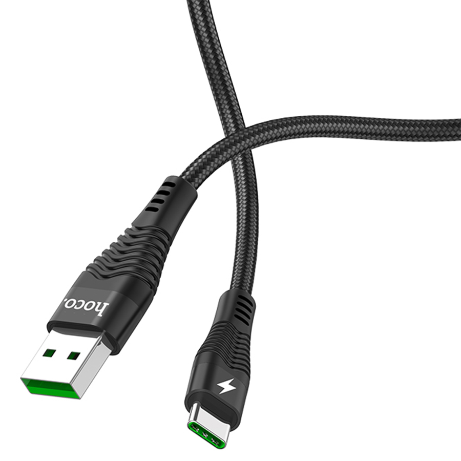 Кабель USB HOCO U53 4A Flash USB - Type-C, 5A, 1.2 м, черный оптом недорого с доставкой Кабель USB HOCO U53 4A Flash USB - Type-C, 5A, 1.2 м, черный фото