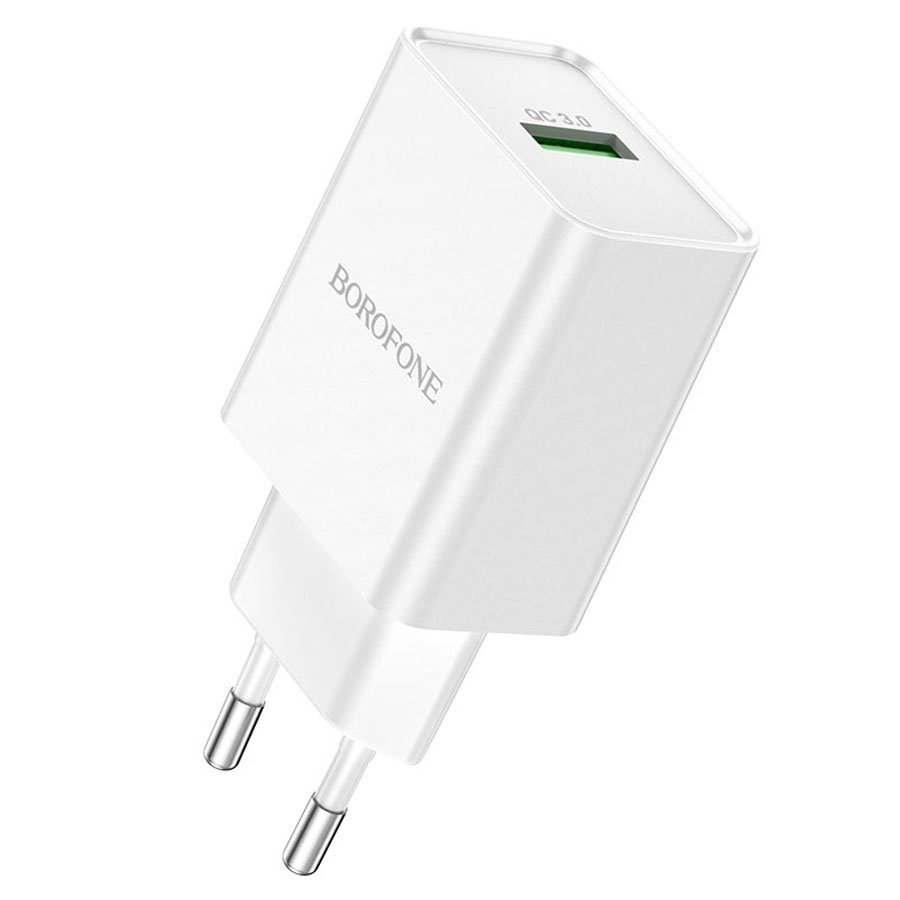 Сетевое зарядное устройство BOROFONE BN5 Jingrui single 1xUSB, 3.0A, 18W, белый фото