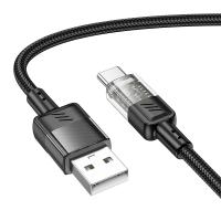 Кабель USB HOCO U129 Spirit USB - Type-C, 3A, 1.2 м, черный фото