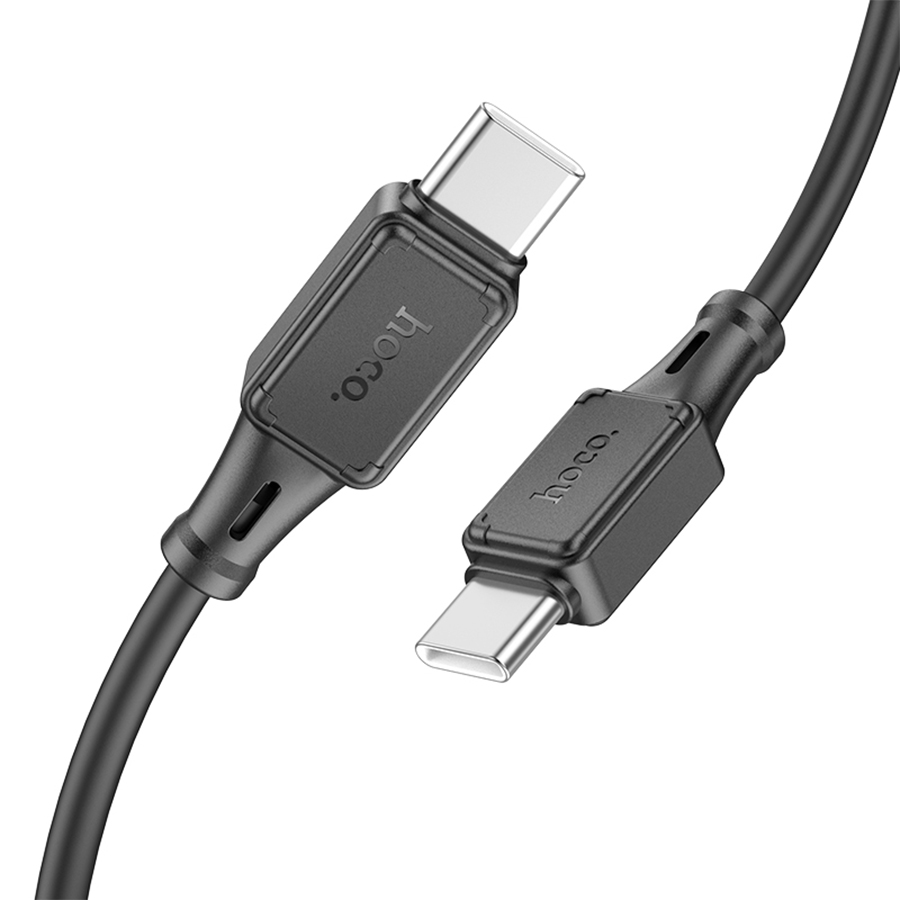Кабель USB-C HOCO X101 Assistant Type-C - Type-C, 3A, 60W, 1 м, черный фото