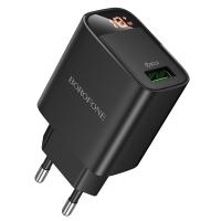 Сетевое зарядное устройство BOROFONE BA95A Ilustre  1xUSB, 18W, черный фото