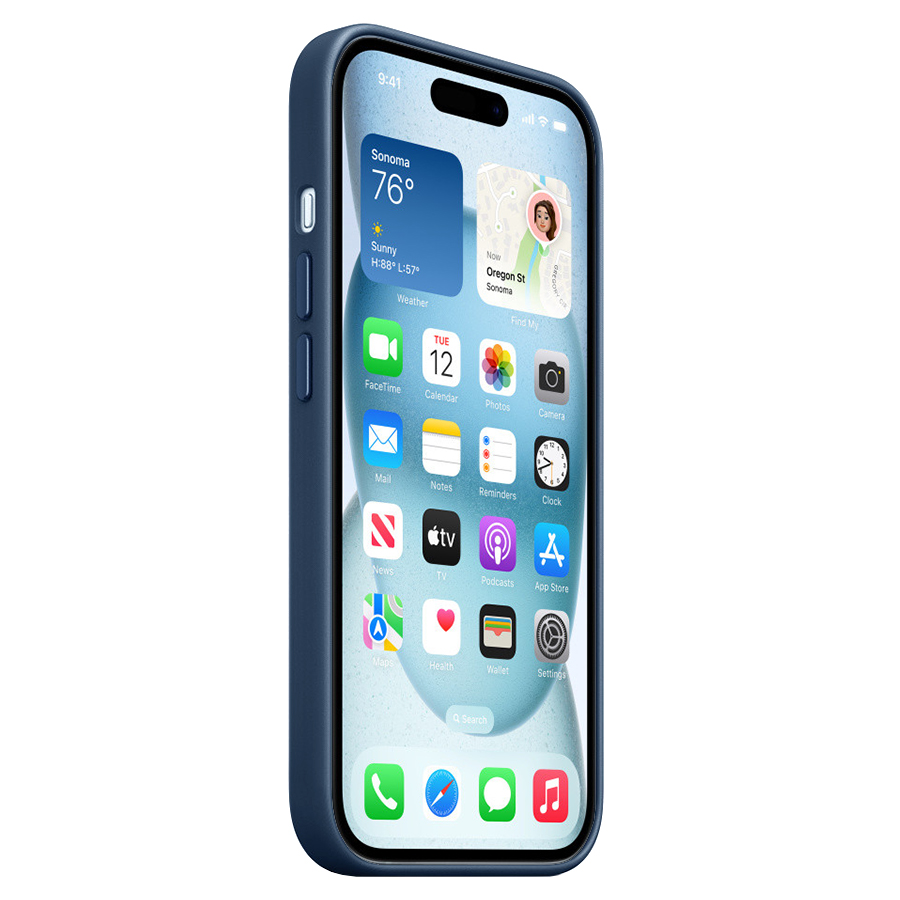 Чехол Finewoven Case With MagSafe и Анимация цвета для iPhone 15 6.1", Тихоокеанский синий (2) фото