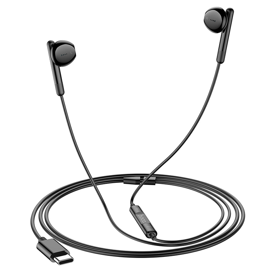 Проводные наушники HOCO M93 Wire control, Type-C, 1.2 м, черный фото